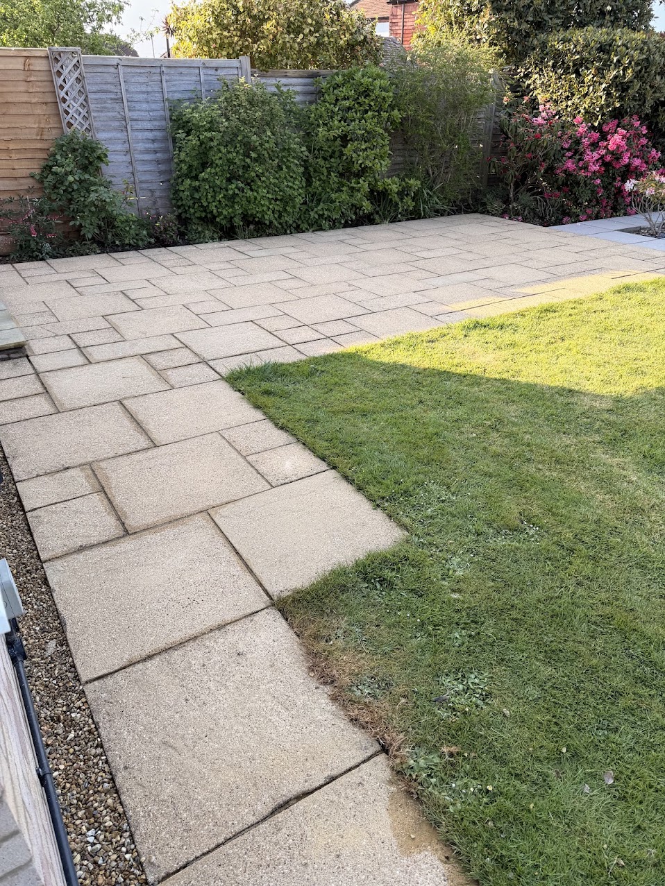 Garden patio cleaning result